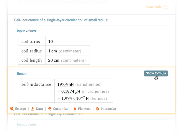 More and fewer button example image